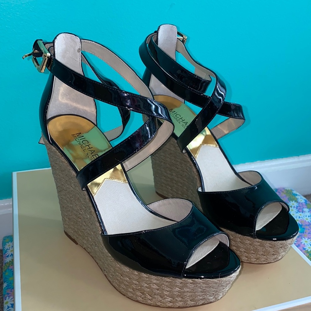 Black Micheal Kors Wedges